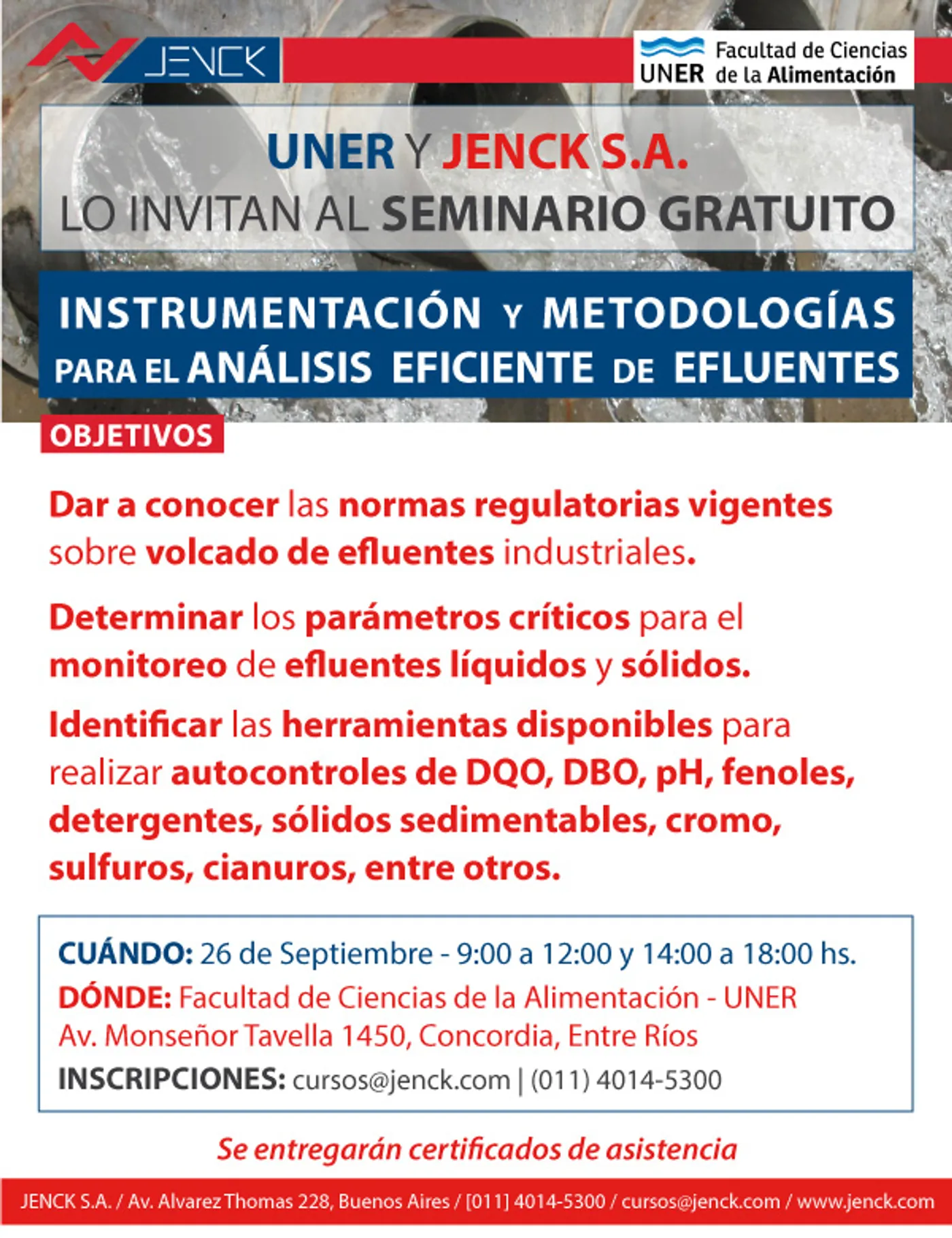 Instrumentación y metodologías para el análisis eficiente de efluentes en Concordia