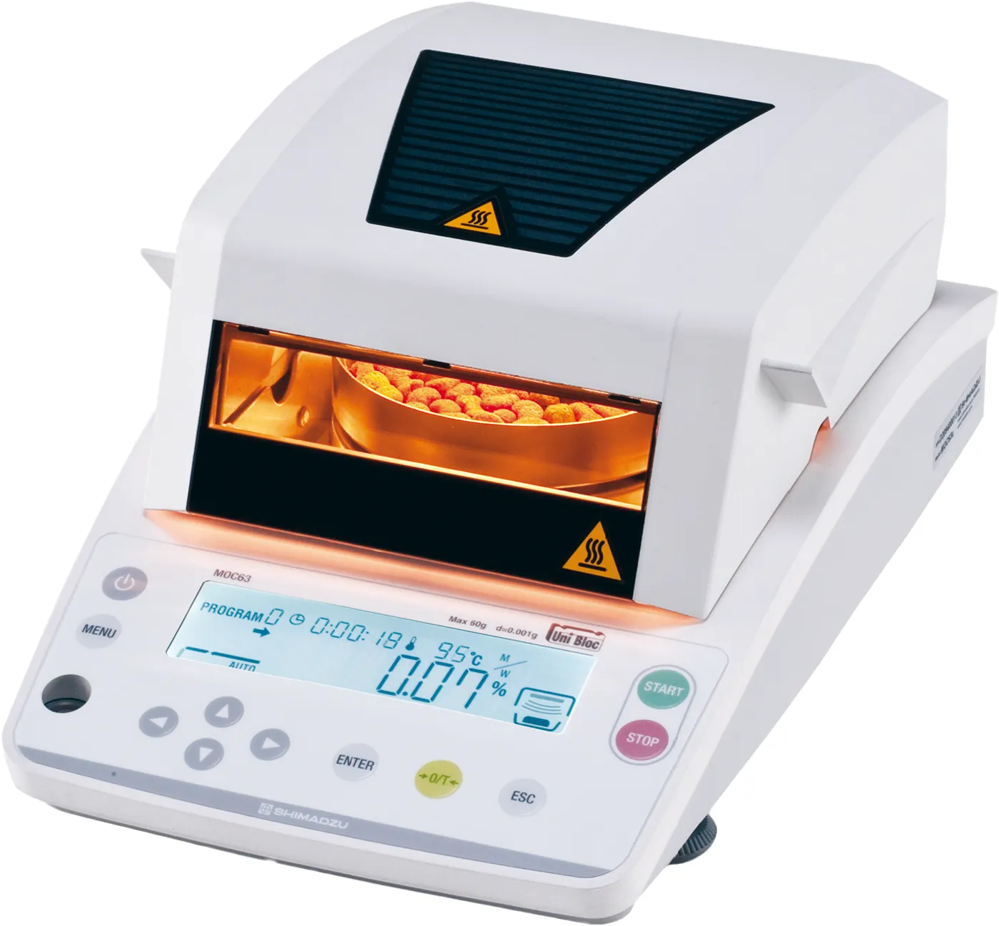 MOC63u: El analizador de humedad automático más sencillo y preciso