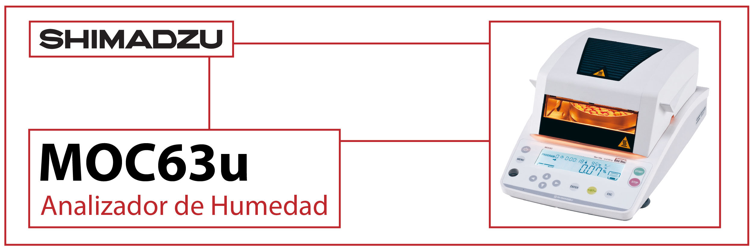MOC63u: El analizador de humedad automático más sencillo y preciso