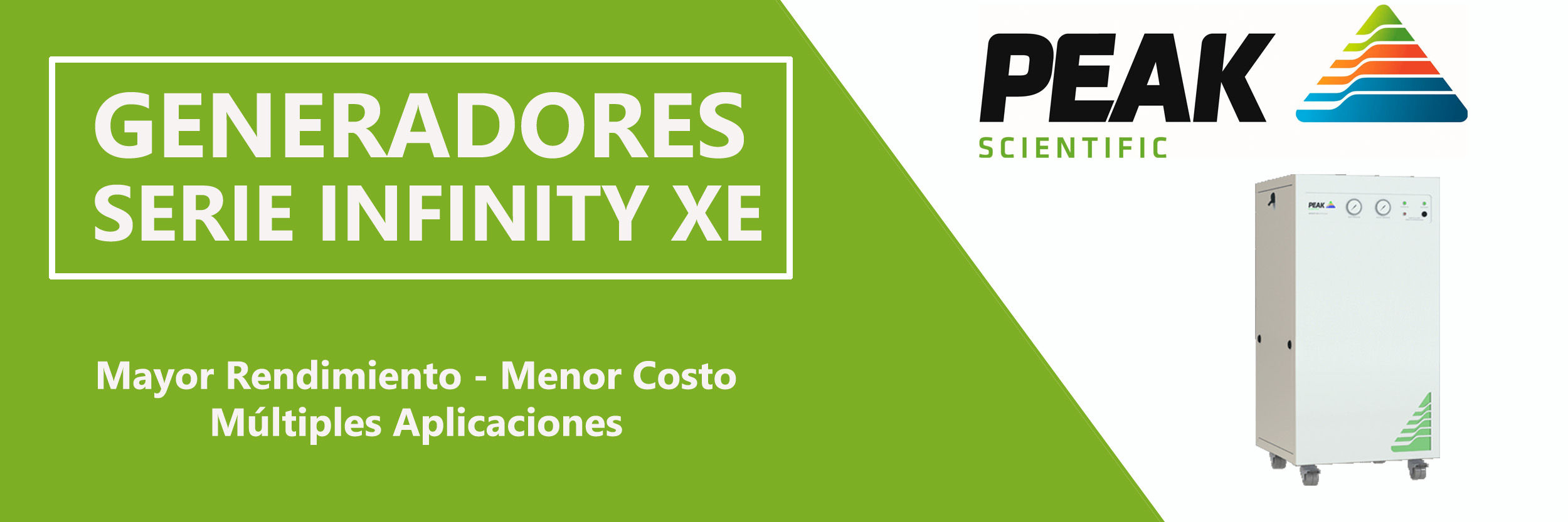 Peak Scientific lanza los generadores serie Infinity XE