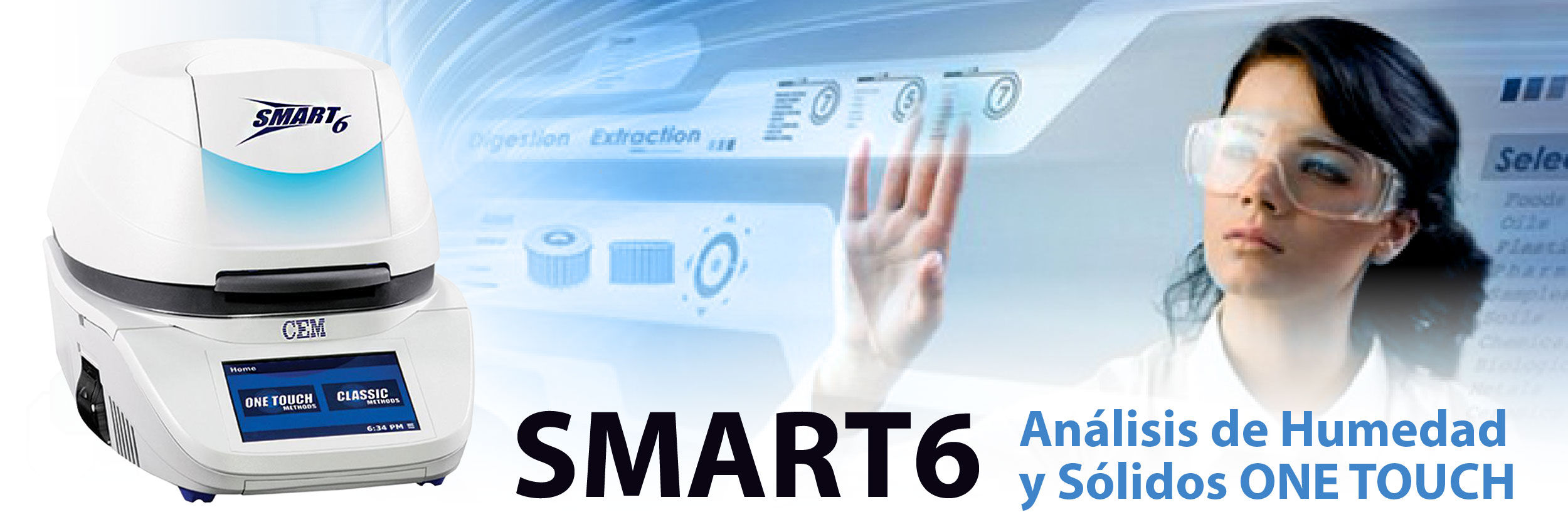 Smart 6: Análisis de Humedad y Sólidos One Touch