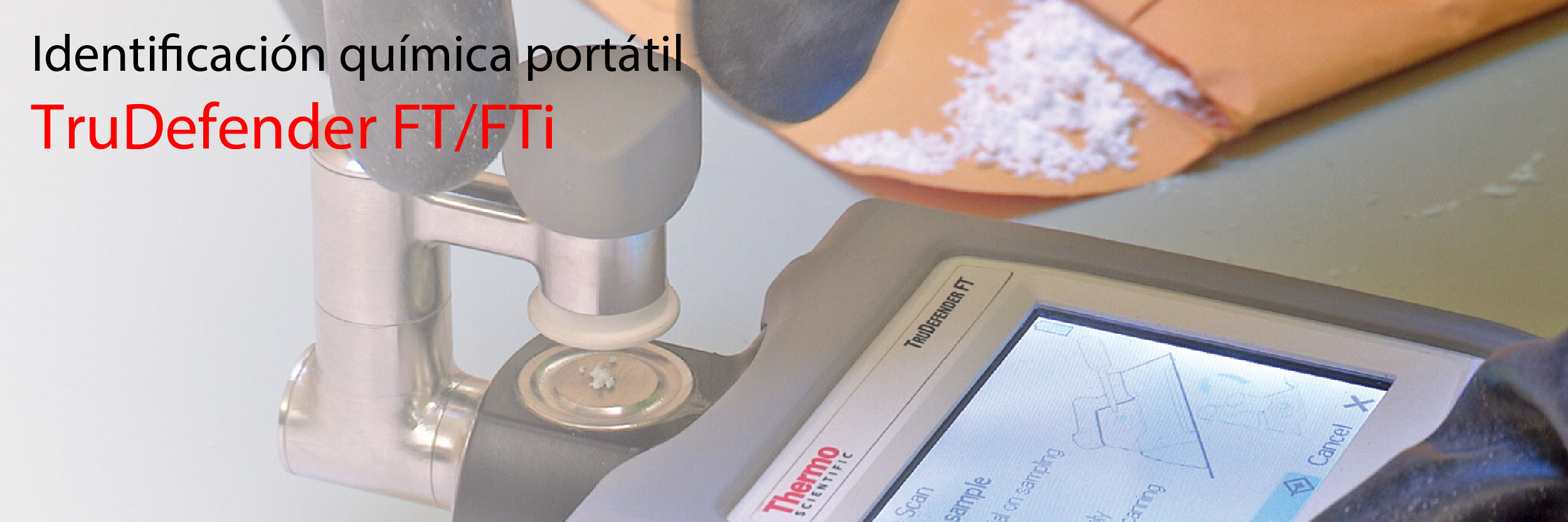 Identificación química portátil inmediata con el TruDefender